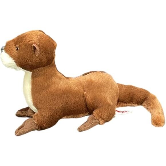 Aurora Mini Flopsie Sliddy Brown & White Otter Plush Stuffed Animal Toy 8" - Picture 5 of 6